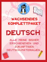 Vorschau - Unterrichtsreihen - Wachsendes Materialpaket für den Deutschunterricht, ALLE bisher erschienenen und alle zukünftig erscheinenden Materialien im Fach Deutsch - Deckblatt