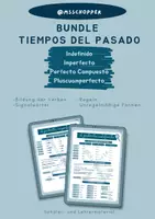 Vorschau - Arbeitsblätter - Bundle spanische Vergangenheitszeiten "Los tiempos del pasado" - Deckblatt