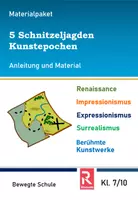 Vorschau - Stundenentwürfe - Materialpaket Bewegte Schule: 5 Schnitzeljagden Kunst - Deckblatt
