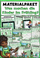 Vorschau - Arbeitsblätter - Materialpaket "Was machen die Kinder im Frühling?" DaZ / DaF / Deutsch - Deckblatt