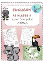 Vorschau - Arbeitsblätter - Super-Spar-Paket "Animals" - Deckblatt