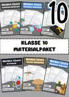 Vorschau - Arbeitsblätter - Klasse 10 Multiple Choice Materialpaket - Deckblatt