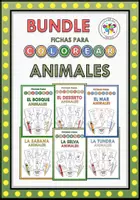Vista previa - Hojas de trabajo - BUNDLE PAQUETE COLOREAR ANIMALES SALVAJES DECORAR CRAFT - Portada