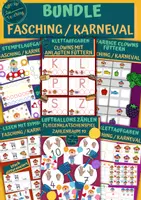 Vorschau - Arbeitsblätter - BUNDLE: Fasching / Karneval - Deckblatt