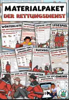 Vorschau - Arbeitsblätter - Materialpaket "Der Rettungsdienst" Achtung, Notfall! DaZ / DaF / Deutsch / Sachunterricht (stark wachsend) - Deckblatt