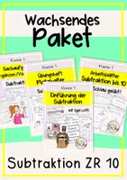 Vorschau - Stundenentwürfe - Materialpaket: Subtraktion ZR 10 - Deckblatt