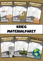 Vorschau - Arbeitsblätter - Kriege Multiple Choice Materialpaket - Deckblatt