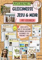 Vorschau - Arbeitsblätter - Gleichnisse Jesu Reich Gottes Unterrichtsmaterial Religion Klasse 5–7 Arbeitsblätter Bibel Gleichnisse Bedeutung Aufgaben mit Lösungen - Deckblatt