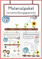 Vorschau - selbst erstellte Cliparts/Grafiken - Materialpaket - Lernentwicklungsgespräche (Klasse 1/2) - Deckblatt