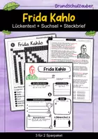 Vorschau - Arbeitsblätter - Frida Kahlo - 3 für 2 Sparpaket - Materialpaket - Deckblatt