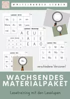 Vorschau - Arbeitsblätter - Wachsendes Materialpaket - Leselupen / Leseblätter - Deckblatt