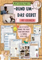 Vorschau - Unterrichtsreihen - Materialpaket - Das Gebet / Beten im Christentum mit Lösungen (Klasse 5/6/7) - Deckblatt