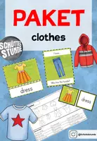 Vorschau - Arbeitsblätter - PAKET - clothes - Deckblatt