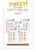 Vorschau - Arbeitsblätter - Paket: Stationsarbeit Einführung Ziffer/Zahl "6 bis 10" Ziffernkurs - Deckblatt