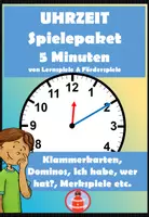 Vorschau - Stationenlernen - Uhrzeit - Spielepaket auf 5 Minuten genau, analog, digital und in Umgangssprache - Deckblatt