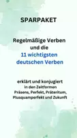 Vorschau - Merkblätter - SPARPAKET - Regelmäßige Verben und die elf wichtigsten deutschen Verben - Deckblatt
