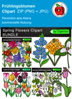 Vorschau - Experimente - Frühlingsblumen Materialpaket Clipart Grafiken - Deckblatt