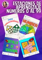 Vista previa - Juegos / Gamificación - ESTACIONES DE APRENDIZAJE NÚMEROS DEL 0 AL 99 - Portada
