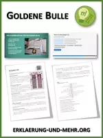 Vorschau - Arbeitsblätter - Die Goldene Bulle (Materialpaket) - Deckblatt
