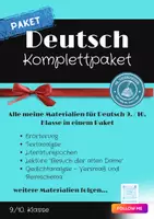 Vorschau - Stationenlernen - Gesamtpaket All-In-One Deutsch 9./10. Klasse - Deckblatt