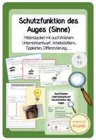 Vorschau - Stundenentwürfe - Auge Schutzfunktion - Sinne (Materialpaket mit Unterrichtsentwurf und Forscherheft, ...) - Deckblatt