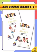Vista previa - Unidades / Secuencias / Situaciones de Aprendizaje - LLibres Curs Escacs Iniciació 1 i 2: Taulell i peces i Primeres jugades (Català). - Portada
