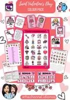 Vista previa - Hojas de trabajo - SAINT VALENTINE'S DAY - Colour Pack - Portada