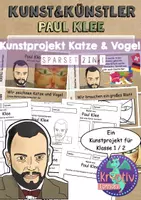 Vorschau - Arbeitsblätter - Materialpaket: Paul Klee - Kunstwerk Katze und Vogel - Deckblatt