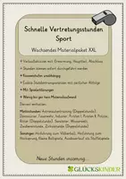 Vorschau - Stundenentwürfe - Schnelle Vertretungsstunden Sport (wachsendes Materialpaket) - Deckblatt