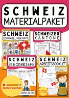 Vorschau - Unterrichtsreihen - Materialpaket: Entdecke die Schweizer Kantone (Klasse 1-4) - Deckblatt