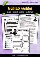 Vorschau - Arbeitsblätter - Galileo Galilei - Economy package - Material package (English) - Deckblatt