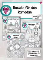 Vorschau - Mal- und Bastelvorlagen - Materialpaket „Basteln für den Ramadan“ - Deckblatt