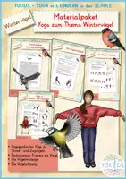 Vorschau - selbst erstellte Cliparts/Grafiken - Materialpaket Yoga zum Thema Wintervögel - Deckblatt