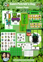 Vista previa - Hojas de trabajo - Saint Patrick's Day - Colour Pack - Portada