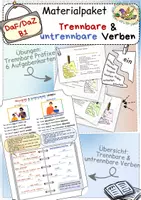 Vorschau - Arbeitsblätter - Trennbare und untrennbare Verben - Materialpaket (B1, DaF/ DaZ) - Deckblatt