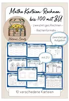 Vorschau - Spiele - 10 Karteien zum Rechnen bis 100 - zweistelliges Rechnen - Deckblatt