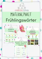 Vorschau - Poster - Frühlingswörter - Bild- und Wortkarten - Materialpaket - Deckblatt