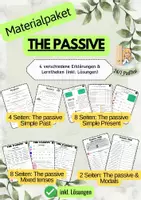 Vorschau - Arbeitsblätter - Materialpaket: "The passive" (22 Seiten Lerntheke!) + Lösungen - Deckblatt
