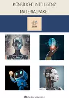 Vorschau - Unterrichtsreihen - Materialpaket Künstliche Intelligenz- Tafelmaterial- Selbstlernheft - Arbeitsblätter - Deckblatt