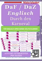 Vorschau - Arbeitsblätter - DaF / DaZ Englisch: Durch den Karneval - Materialpaket - Deckblatt