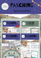 Vorschau - Spiele - Fasching/Karneval/Fasching und Fasten Materialpaket wachsend - Deckblatt