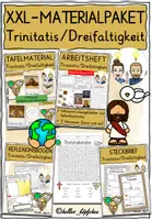 Vorschau - Stundenentwürfe - Trinitatis Dreifaltigkeitsfest Dreifaltigkeitssonntag XXL-Materialpaket Kirchenjahr - Deckblatt