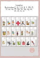 Vorschau - Arbeitsblätter - Materialpaket Tägliches Lesetraining Buchstaben G, Z, Eu, ch, ie, Sp, St, J, V, Ä/Ö/Ü, Pf, Qu, ß, C, Y, X, nk, ng, tz, ck - Deckblatt