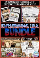 Vorschau - Unterrichtsreihen - Entstehung der USA BUNDLE - digital + analog - Amerikanische Revolution, Unabhängigkeitserklärung, Bürgerkrieg uvm. | SOFORT EINSETZBAR - Deckblatt