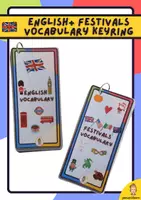 Vorschau - Stationenlernen - English+ Festivals vocabulary keychain - Deckblatt