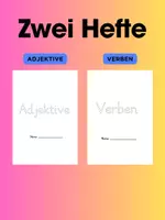 Vorschau - Arbeitsblätter - Materialpaket: Heft Verben + Heft Adjektive - Deckblatt