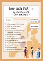 Vorschau - Stundenentwürfe - Materialpaket: Einfach Politik - Das Grundgesetz (Über den Staat) - Deckblatt