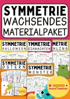 Vorschau - Mal- und Bastelvorlagen - Wachsendes Materialpaket Symmetrie Spiegelbilder - Deckblatt