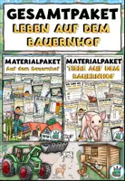 Vorschau - Arbeitsblätter - Gesamtpaket "Leben auf dem Bauernhof" DaZ / DaF / Deutsch (wachsend) - Deckblatt