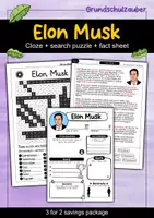 Vorschau - Arbeitsblätter - Elon Musk - 3 for 2 economy package - Material package - Deckblatt